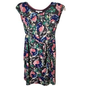 Boden SZ US 6P Dress Floral Faux Wrap Silk Blend